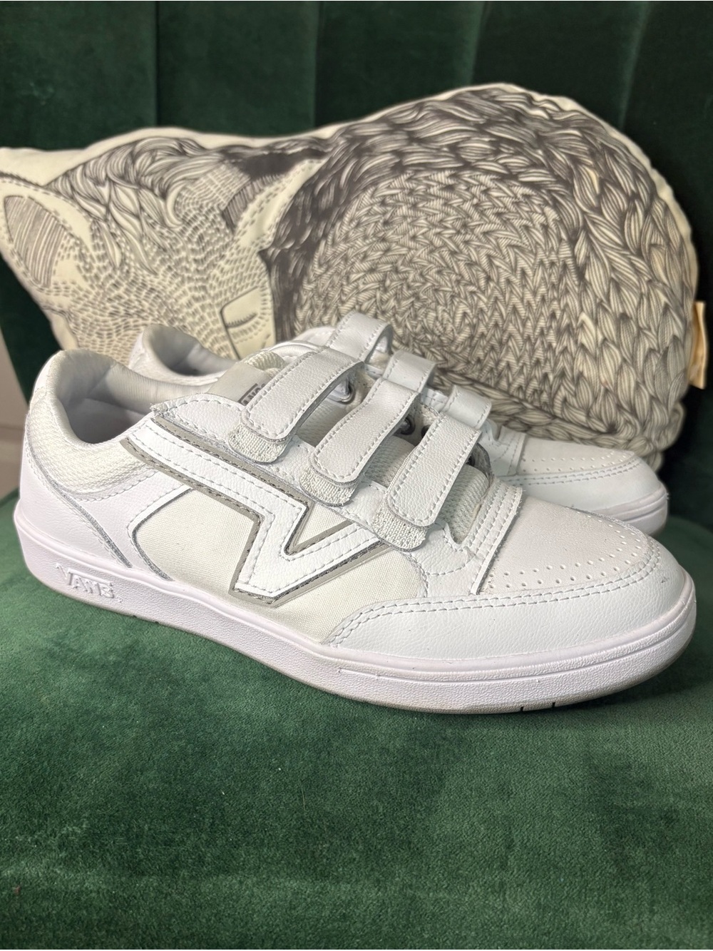 Vans LowLand White Velcro Sneakers - Unisex